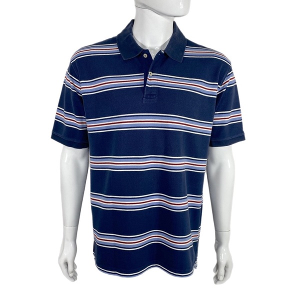 St. John’s Bay Men’s Striped Heritage Polo - Picture 1 of 5